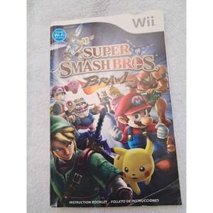 Super Smash Bros Brawl Nintendo Wii Instruction Manual Booklet Only 64280A